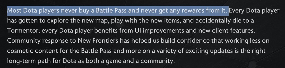 redditdota2's tweet photo. Is anyone else surprised by this statement in valve's blog? - /u/ShoppingPractical373 https://t.co/DU4qGPbnsi dota2 https://t.co/jk1M5Gy0In