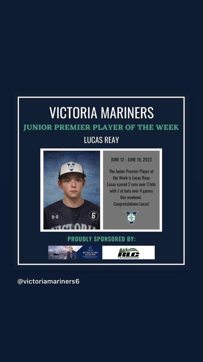 LucasReay8's tweet photo. Great weekend @VicMariners https://t.co/9EAAd7IO0p