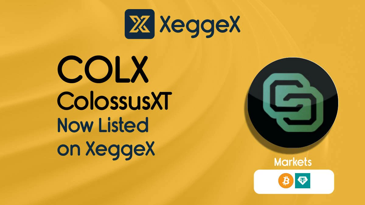 Announcing the New Listing of ColossusXT (COLX)
Available markets: COLX/BTC, COLX/USDT
xeggex.com/post/new_listi…
@ColossusCoinXT #newlistings  #BTC #USDT