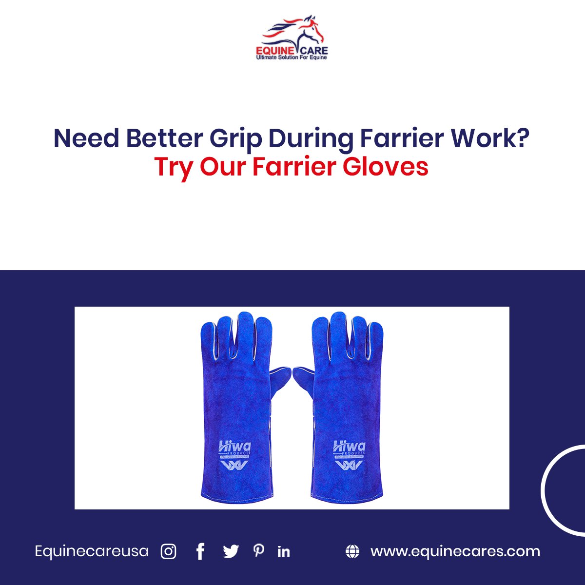 ✨ Struggling to grip your tools during farrier work? Our Equine Care Farrier Gloves have got you covered! Keep your hands protected and enjoy a superior grip for ultimate control. . 

 #EquineCare #FarrierGloves #HorseCare #EquineLife #GripGloves #FarrierTools