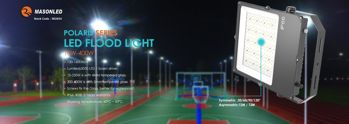 Bluewang1112's tweet image. Are you worrying the light spot? Or glaring light?

Our Polaris series #ledfloodlight is your best choice! Super slim design, a good heat dissipation. Large power from 10-400W, 130-160lm/w for your options.

Branded LED chips&amp;amp; Driver, 5mm tempered glass. IP66&amp;amp;IK08. #LEDLIGHTING