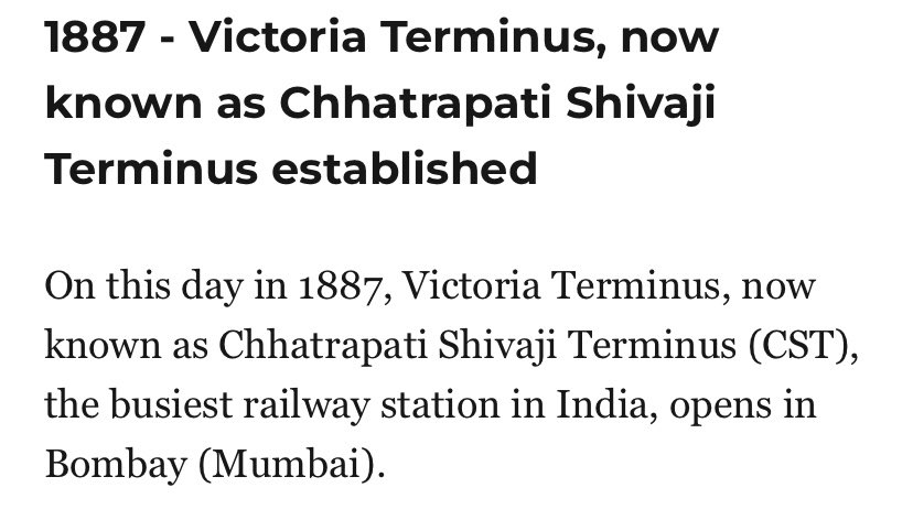 Today in History #Bombay #Mumbai #CST #TodayInHistory