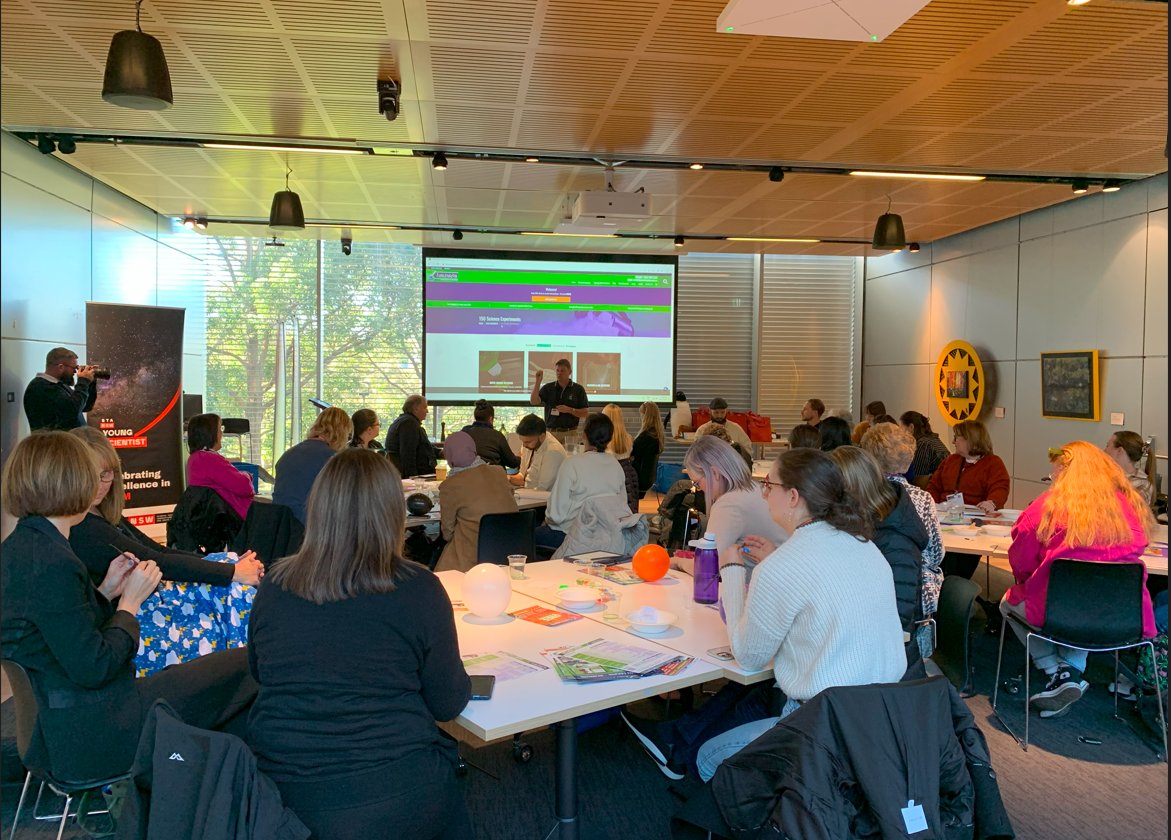 Yesterday was fantastic at #STANSWConference : Science Mastery! Captivating keynotes by Dr. Karl and Alice Motion, workshops on electricity, STEM, science in the kitchen, mosquito monitoring, &amp; more. Plus, a delightful surprise visit from a four-legged friend! #ScienceMasterySTA