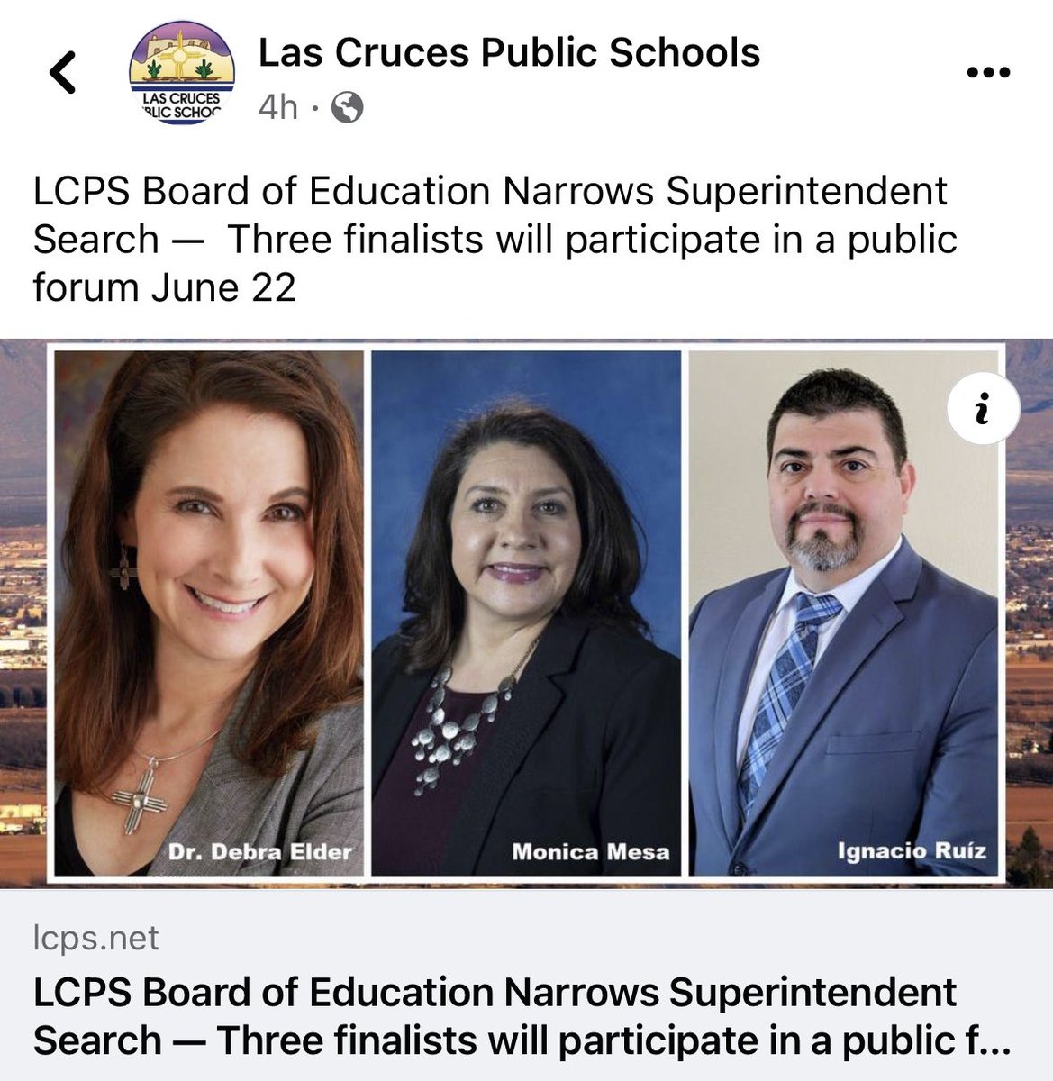 We hope you attend the Superintendent Finalists public forum this Thursday, June 22 at 5:30PM at the OMHS Performing Arts Center! 
Link here: lcps.net/o/lcps/article…