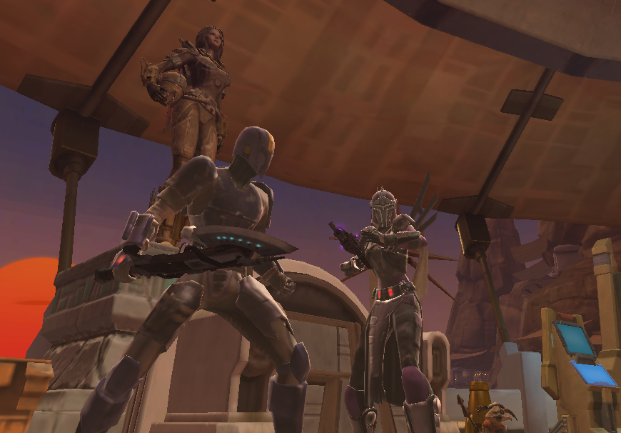 ArtsHellebore's tweet photo. This is the way. Ohurhi Varad, sitting upon her throne. XD Was just having fun in Arenas &amp; WZs. Publicly listed SH. Come visit! 

#swtorfamily #swtor @swtor #mandalorian #varad #tatooine #starwars #themandalorian https://t.co/HREKB9Sbp8