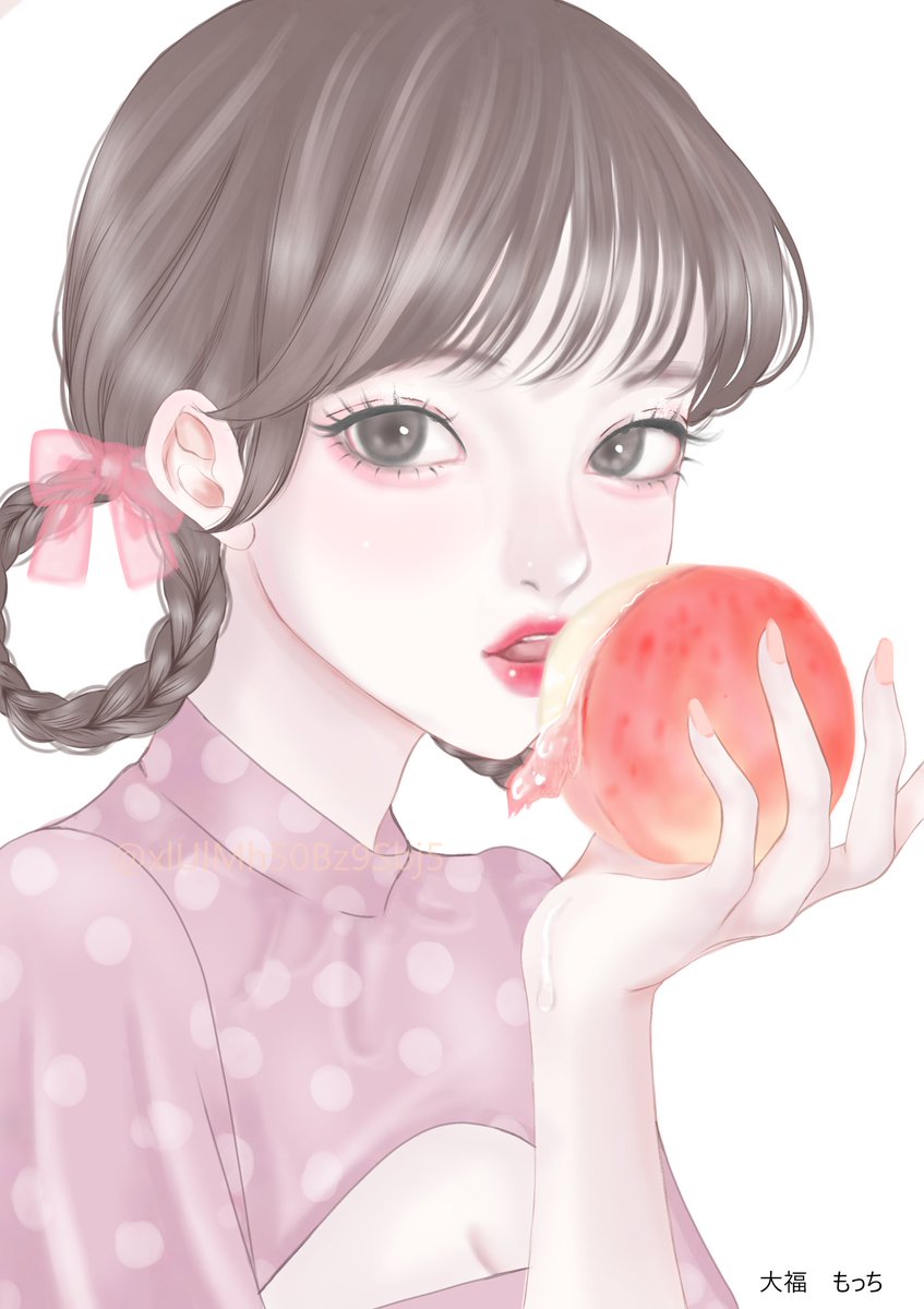 「peach #イラスト #桃」|大福もっちのイラスト