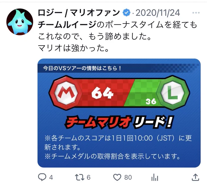 激アツ! マリオvsルイージツアーの歴史!  ◆2020年 チームルイージフルボッコ ◆2022年 チームルイージフルボッコ ◆2023年 チームルイージフルボッコ(予定)  #マリオカートツアー