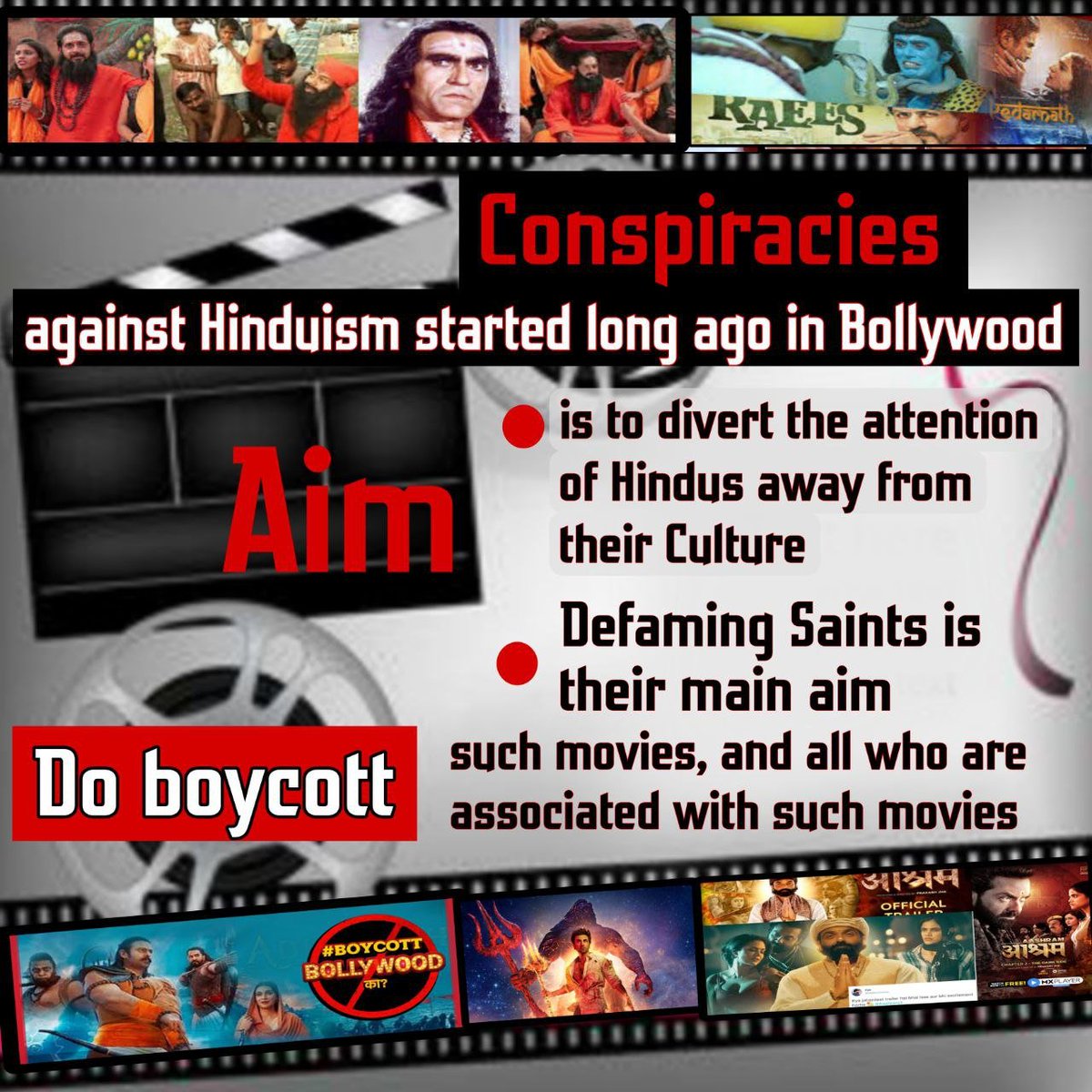 Sanatan Dharma and culture are being protected only because of saints like Sant Shri Asharamji Bapu. Sadhu and saints, god and godess are shown as humiliated and criminal in Bollywood films while Christian clerics are shown as great. wake up hindu
#ConspiraciesAgainstHinduism