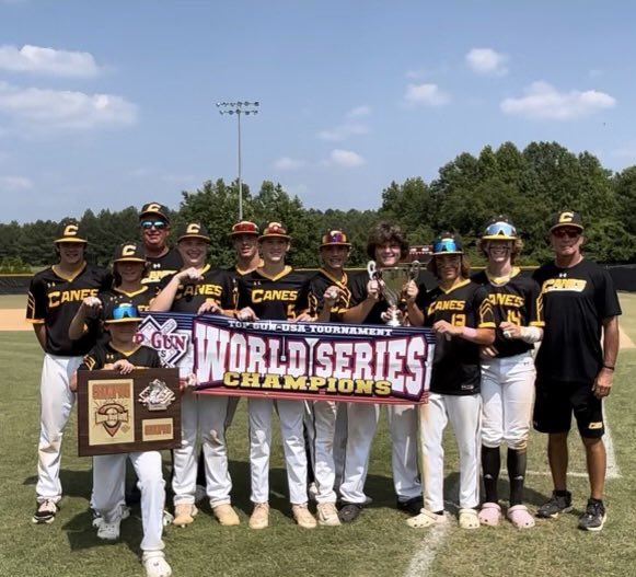 Congrats to @TheCanesBB WR 13U - Tillottson on winning the 13U Top Gun World Series #thecanes #futureisbright