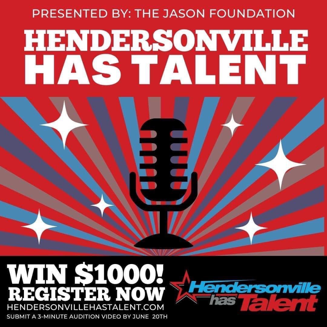 Get your Videos in by tomorrow night at midnight-  Tuesday June 20th! Top 10 Finalists will be announced on June 22nd! They will perform Live on June 27th!  Winner gets  $1000 cash and to appear live on stage at Freedom Festival!
web.hendersonvillechamber.com/events