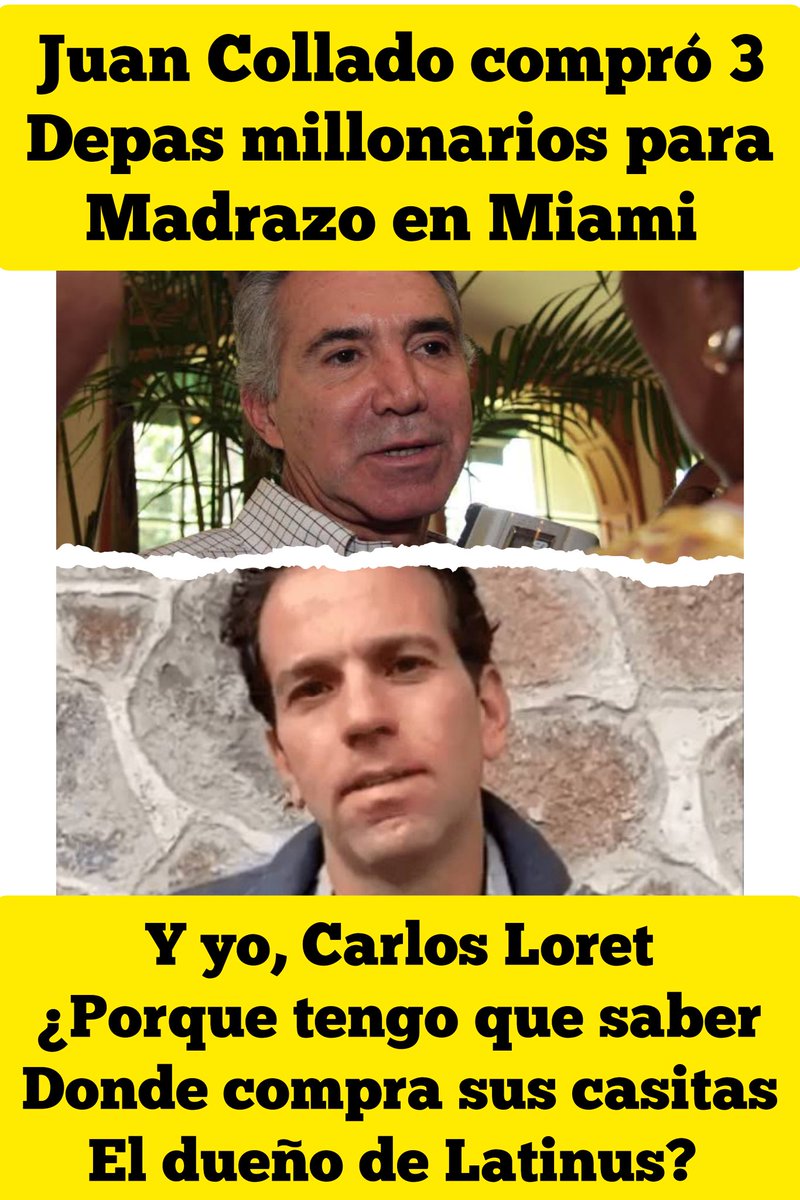 dontriana's tweet photo. #Madrazo el Financiero de #Latinus compró a través de lavado de dinero 3 depas millonarios en #miami, pierde la voz #LoretdeMula https://t.co/gbJ0z0El0K
