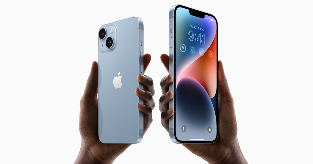 A new, larger 6.7-inch size joins the popular 6.1-inch design, featuring a new dual-camera system, Crash Detection, a smartphone industry-first safety service with Emergency SOS via satellite, and the best battery life on iPhone, more info is here link shorturl.at/aeG12