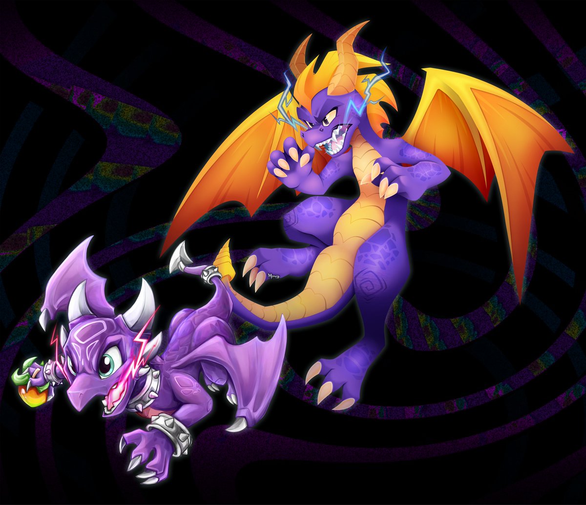 Mimny123's tweet photo. IT'S FINALLY HERE!
I'm so happy to announce that @Ziziel5 and I did a collab inside the collab to draw @SpyroTheDragon + Cynder!
Thanks for having us in the collab! We had a lot of fun!
#CrashBandicoot #CrashFanArt #CrashCommunityDay #CTRuCollab https://t.co/pkThP3bomG