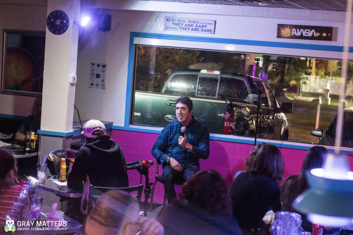 overcomeyours's tweet photo. As promised, here’s a glimpse into what else I’ve been into for the past 6 months. First and foremost, I’ve always loved making people laugh and so I thought why not give stand up comedy a try. I started doing open mics back in December &amp; had my first paid comedy gig last month https://t.co/GobOxAPNdE