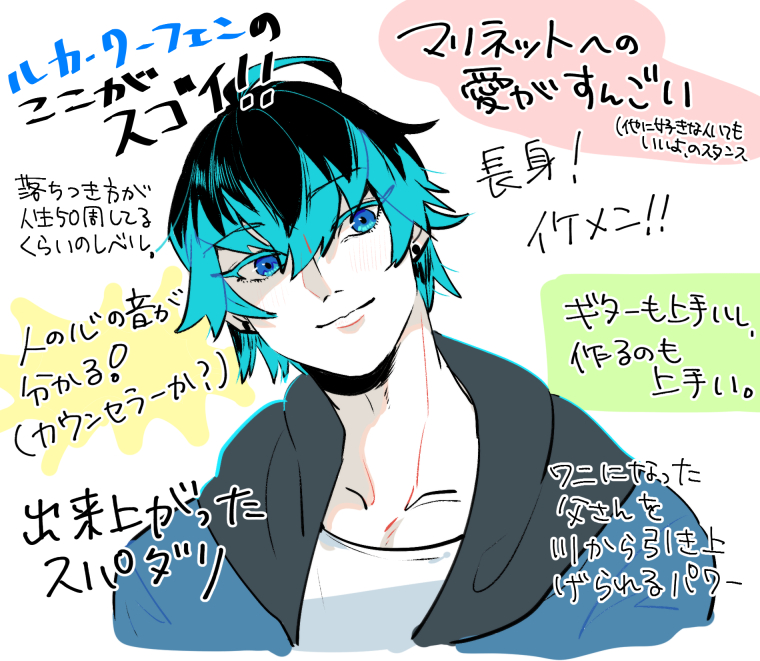 ミラキュラスのルカ・クーフェンていうやべー男を見つけたので落書きしました