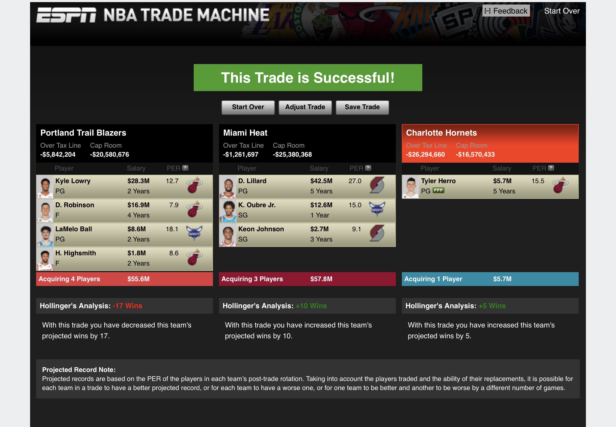 Nba trade sale machine with picks