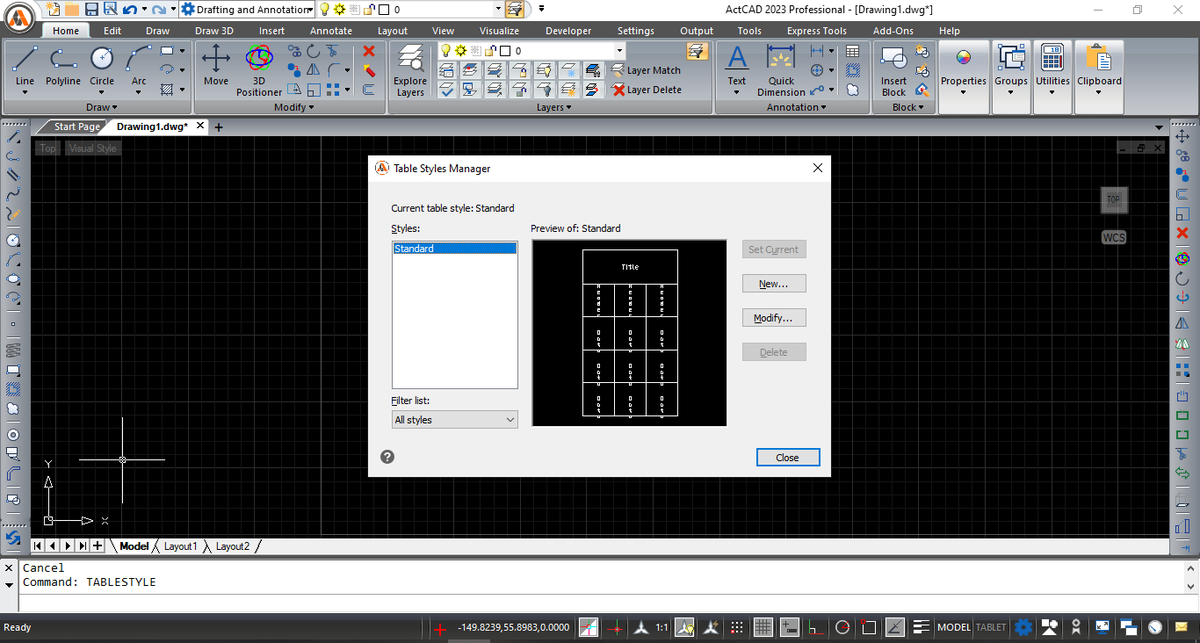 ActCADsoftware's tweet photo. @ActCAD #IntelliCAD #CADSoftware #CAD #BestCADSoftware #intellicad_11_1 #Command #tablestylemanager #FreeTrialAvailable https://t.co/YGJlvwXvdy