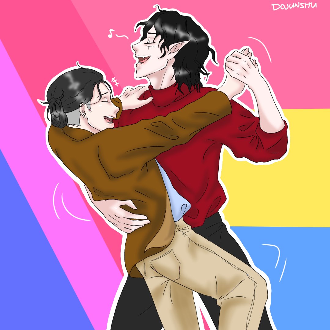 DOJUNSHU's tweet photo. #PrideMonth2023 #WebtoonCanvas 
Cheong Migue and D'vour ❤️✨
"THE LAST WISH" on Canvas https://t.co/FIzgwY2EwU