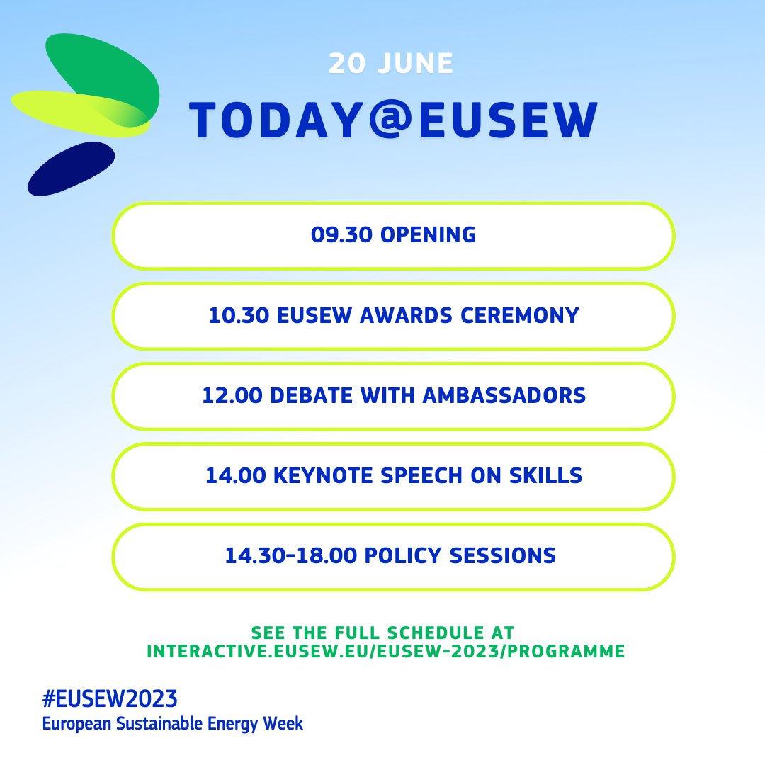 Our daily bulletin has just landed in your inbox, check it out for the rundown on: 💭 Today’s key theme 💭 Speakers to look out for 💭 Making the most out of your week at #EUSEW2023 Read more europa.eu/!kBWpkN