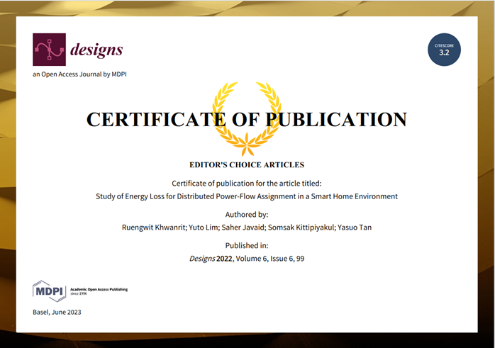 Designs_MDPI's tweet photo. #Recommendedreading: Editor’s Choice article
Title: Study of Energy Loss for Distributed Power-Flow Assignment in a Smart Home Environment
by Ruengwit Khwanrit et al

paper link: https://t.co/SdrEItkpiy

#fenergystorage; #renewableenergy resources; #distributedpower #smarthome https://t.co/ZaZdhFr3SU