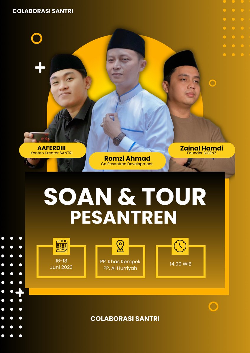 AAFERDII's tweet photo. Soan &amp; Tour Pesantren #aaferdiii bersama gus #romziahmad Gus #zainalhamdi https://t.co/mmlJBHDHjZ