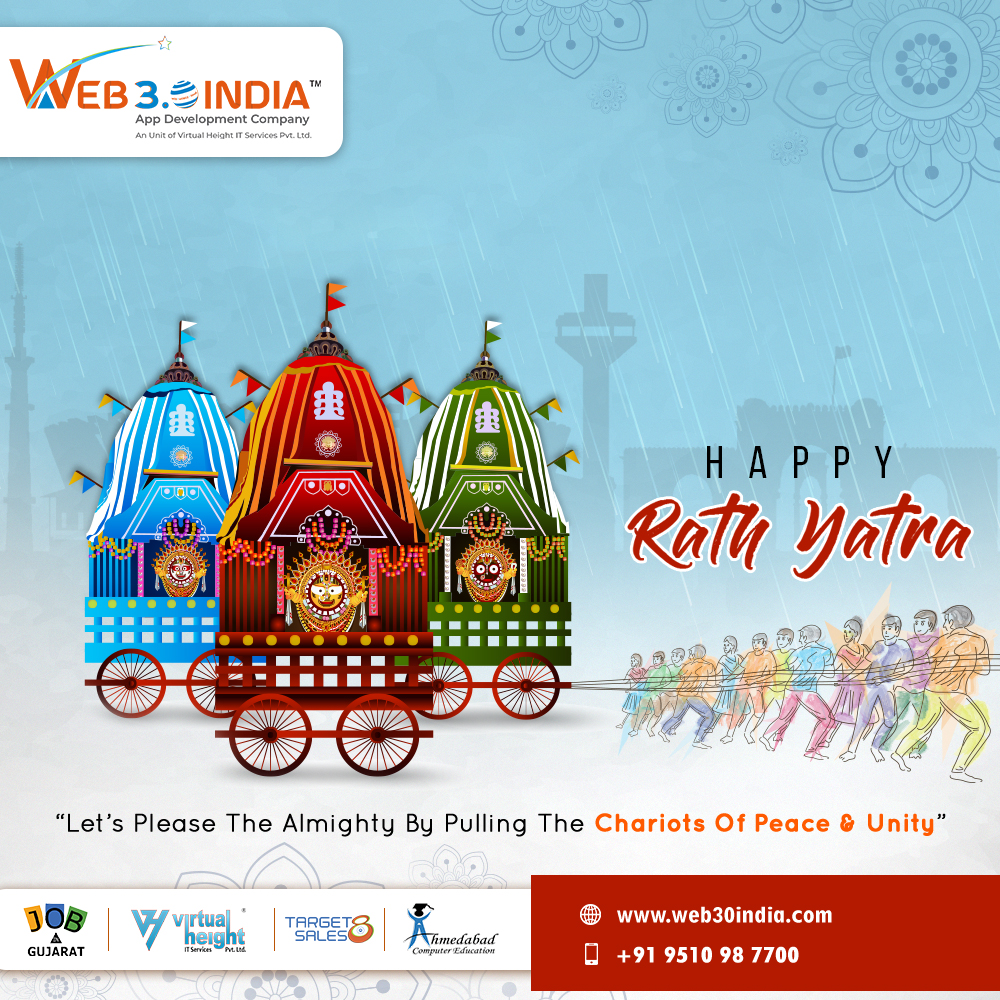 Let’s Please The Almighty By Pulling The Chariots Of Peace & Unity #JagannathRathYatra
.
.
.
#LordJagannath #SpiritualFestival #Rathayatra2023 #RathYatraCelebrations #FestivalVibes #Web30India