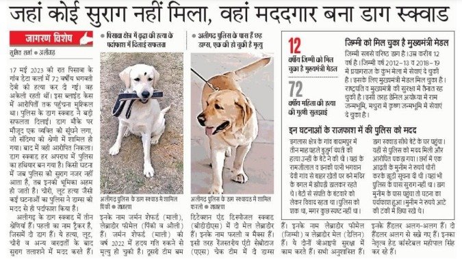 sumitjagran93's tweet photo. @aligarhpolice @Uppolice 
अलीगढ़ पुलिस के डॉग स्क्वायड... कोई बेहद आक्रामक है तो कोई अनुशासित। लेकिन, काम में कोई लापरवाही नहीं। अच्छे प्रदर्शन के बाद मुख्यमंत्री स्तर से उपलब्धि हासिल कर चुके हैं। कई महत्वपूर्ण केसों में अलीगढ़ पुलिस के डॉग स्क्वायड ने अहम भूमिका निभाई है...!!! https://t.co/HvrQbRCJuy
