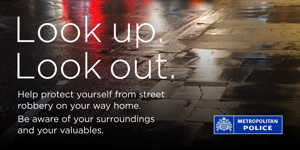 For useful ways to protect yourself from Street Robbery and keep you and your property safe on the street, visit: met.police.uk/cp/crime-preve…

#LookUpLookOut #Dagenham #robbery 
#barking @CllrDRodwell @MPSBarkDag @lbbdcouncil @essex_crime #YouSaidWeDid