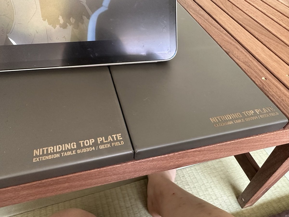 takezu_mama's tweet photo. NITRIDING TOP PLATEさん達個体別の色があるのかな?
味があってよきです!
#geekfield https://t.co/jWxsPefJGy
