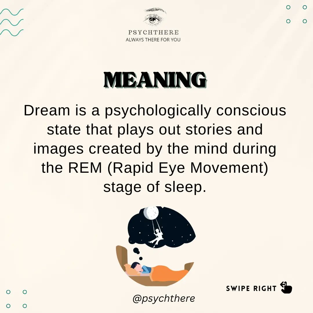 PsychThere's tweet photo. Modern psychologists and neurologists, armed with imaging equipment including PET scans and MRIs, speculates that dreaming is the brain's way of dumping excess data, consolidating important information, keeping us alert to danger and more.

#swfc #Upasana #MondayMotivation https://t.co/Sfe4h2n4F8