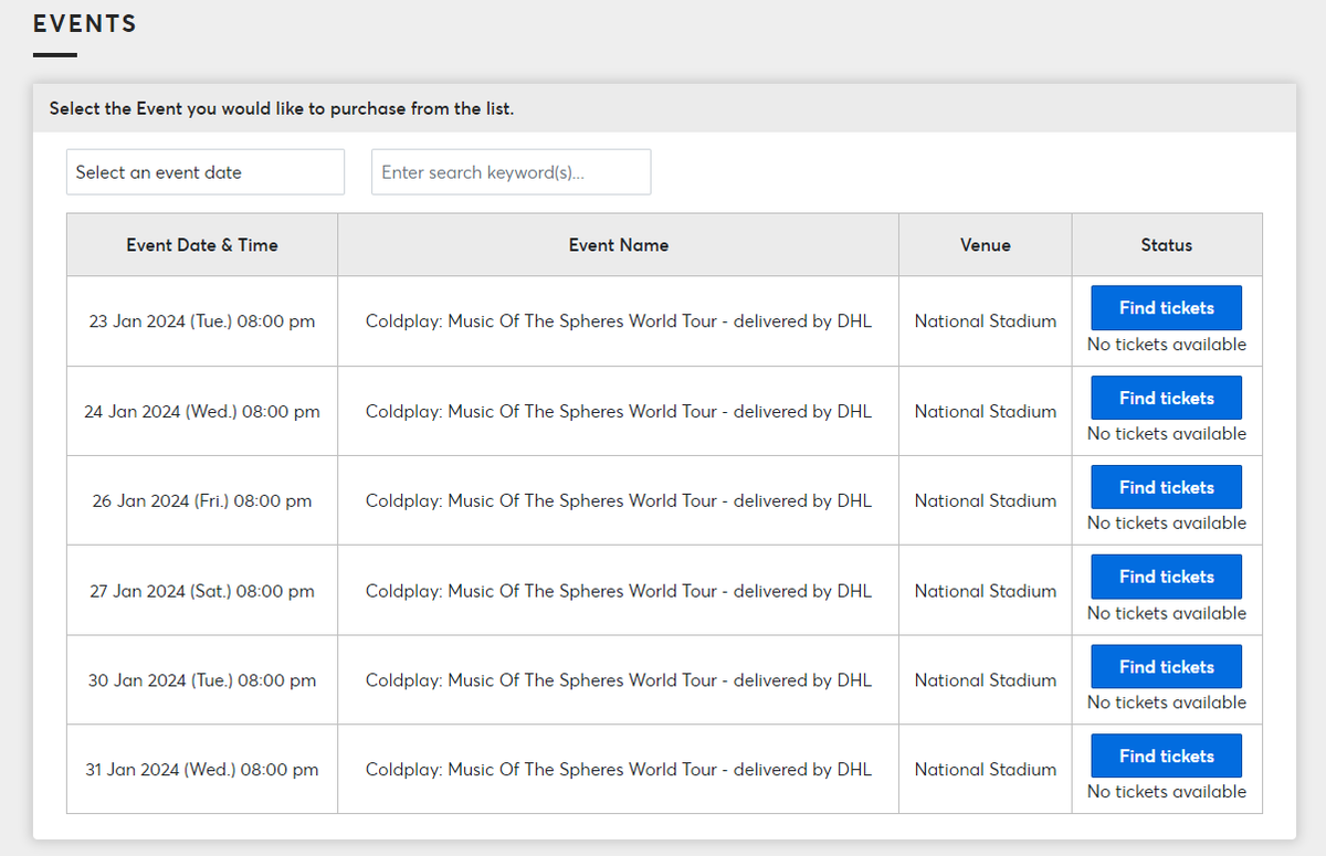 sold out! 
#Coldplay #ColdplaySingapore #MOTSWT #motswtinsg