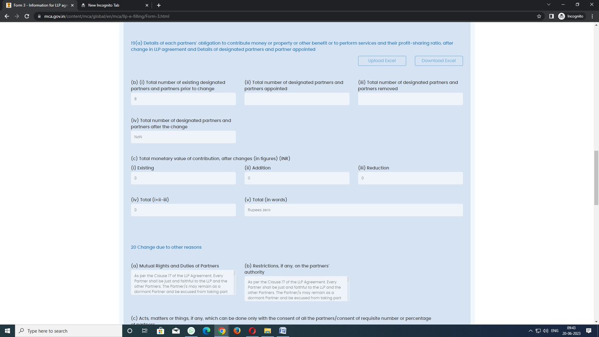 Piyushpatel9339's tweet image. @MCA21India We are trying to file LLP Form 3 and 4, for Change in Partners of the LLP.  

Total Existing contribution is also showing Rs. 0/-instead of 1,00,000/-,
   
Kindly, Update the LLP Data so that We can File LLP Form 3 and 4. @HelpdeskMCA21V3
Ticket No. FO_20230529857007