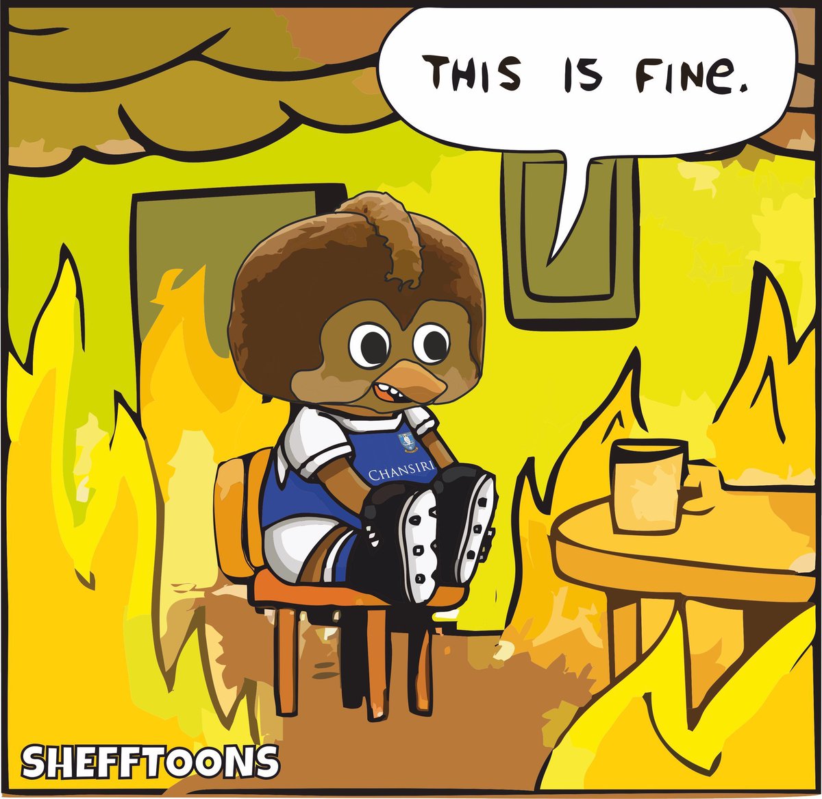 SheffToons's tweet photo. 46 days until the season starts.

Sheffield Wednesday have:

✅ No manager
✅ No coaching staff
✅ No head of recruitment 
✅ 14 senior players on the books

The Wednesday way… #swfc https://t.co/rCgRlv3iVm