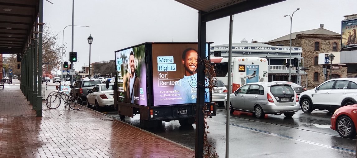 HypedMedia's tweet photo. Better Housing for South Australians campaign @sagovernment 

#hypedmedia #sa #southaustralia #southaustralianhousing #departmentofpremierandcabinet #medianest #housing #stampduty #ledbillboard #advertising #ledadvertising #mobilebillboard #ledtruck https://t.co/G8QNoae9kC
