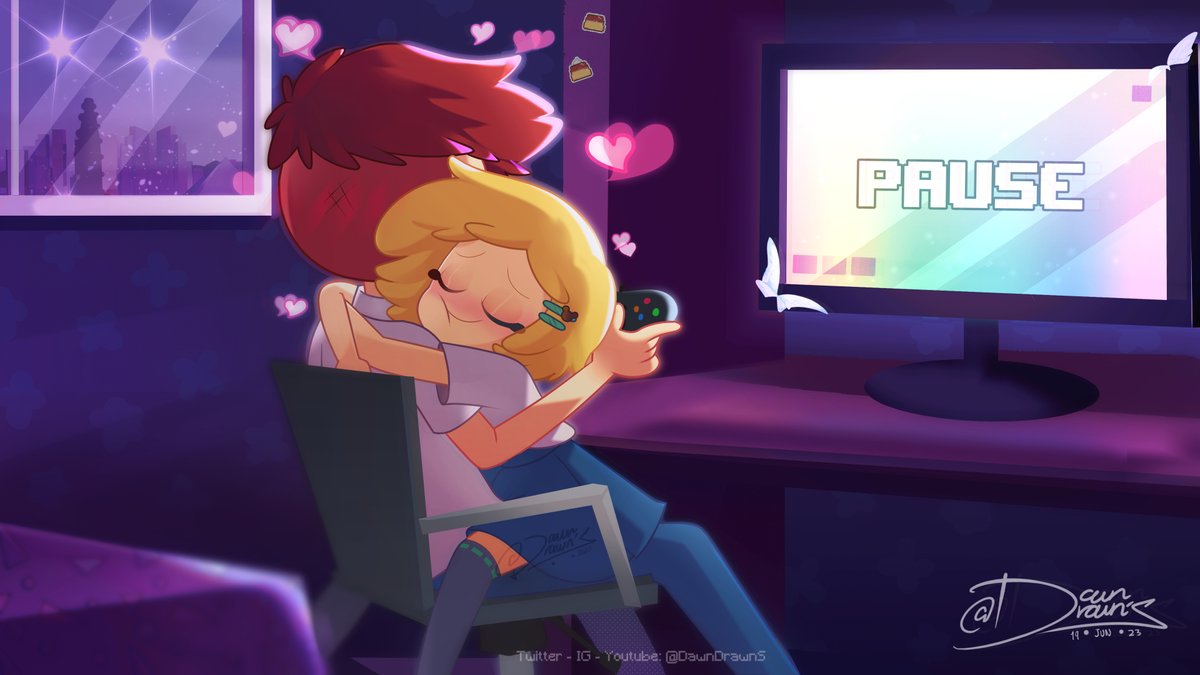 DawnDrawnS's tweet photo. 🫰 Abrazando al novio mientras juega 💕
#FNAFHS || #FHS || #FHSZ3R0 https://t.co/QrpKqUoNOV