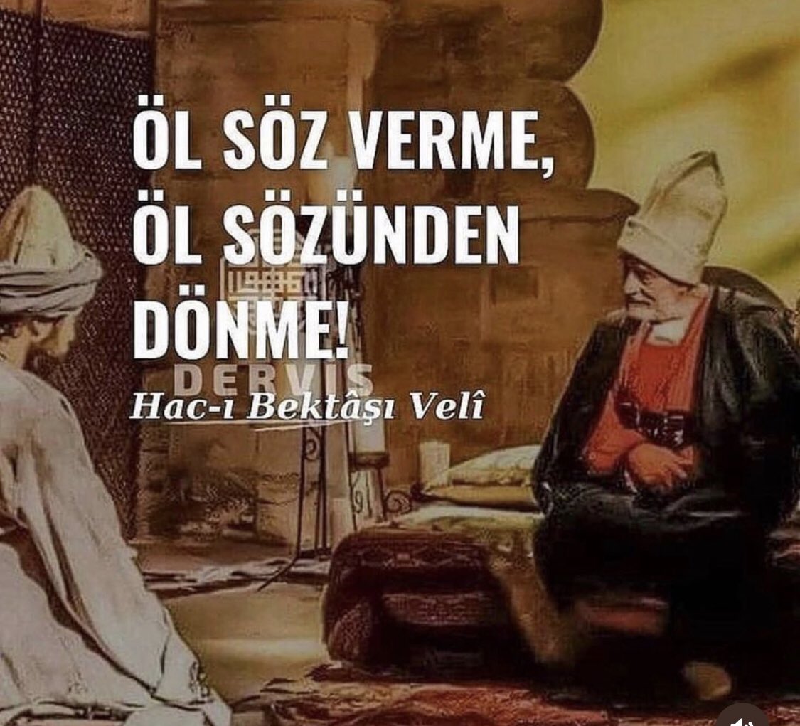 Öl söz verme, 
Öl sözünden dönme!

Hac-ı Bektaşı Veli

#Günaydın