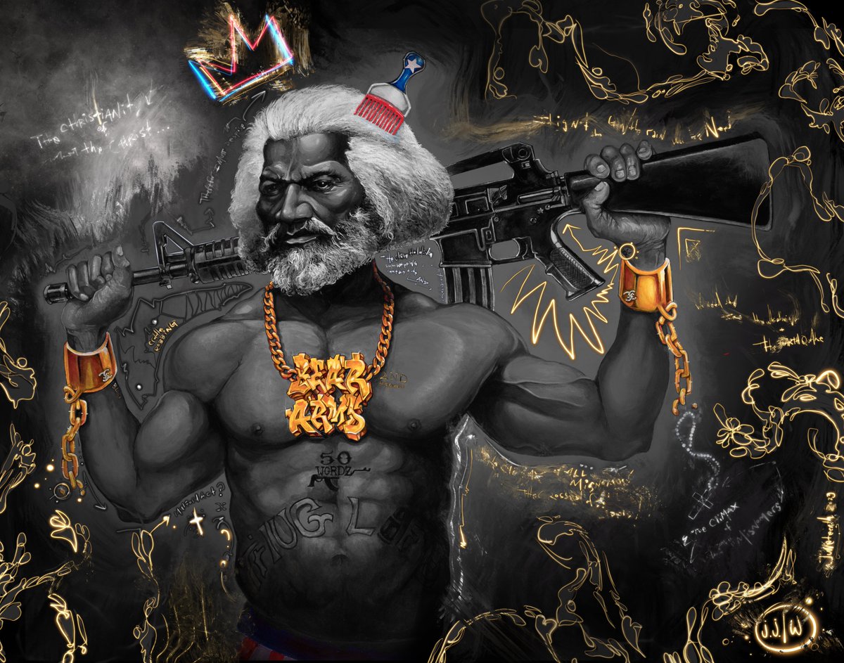 I posted the early demo of this song on Juneteenth 2020. 3 years later I felt compelled to do yet another digital derivative of my 'Climax of All Misnomers' painting in honor of #Juneteenth2023 #FrederickDouglass

#NFT coming soon!

youtu.be/LQnZxt2ejxk