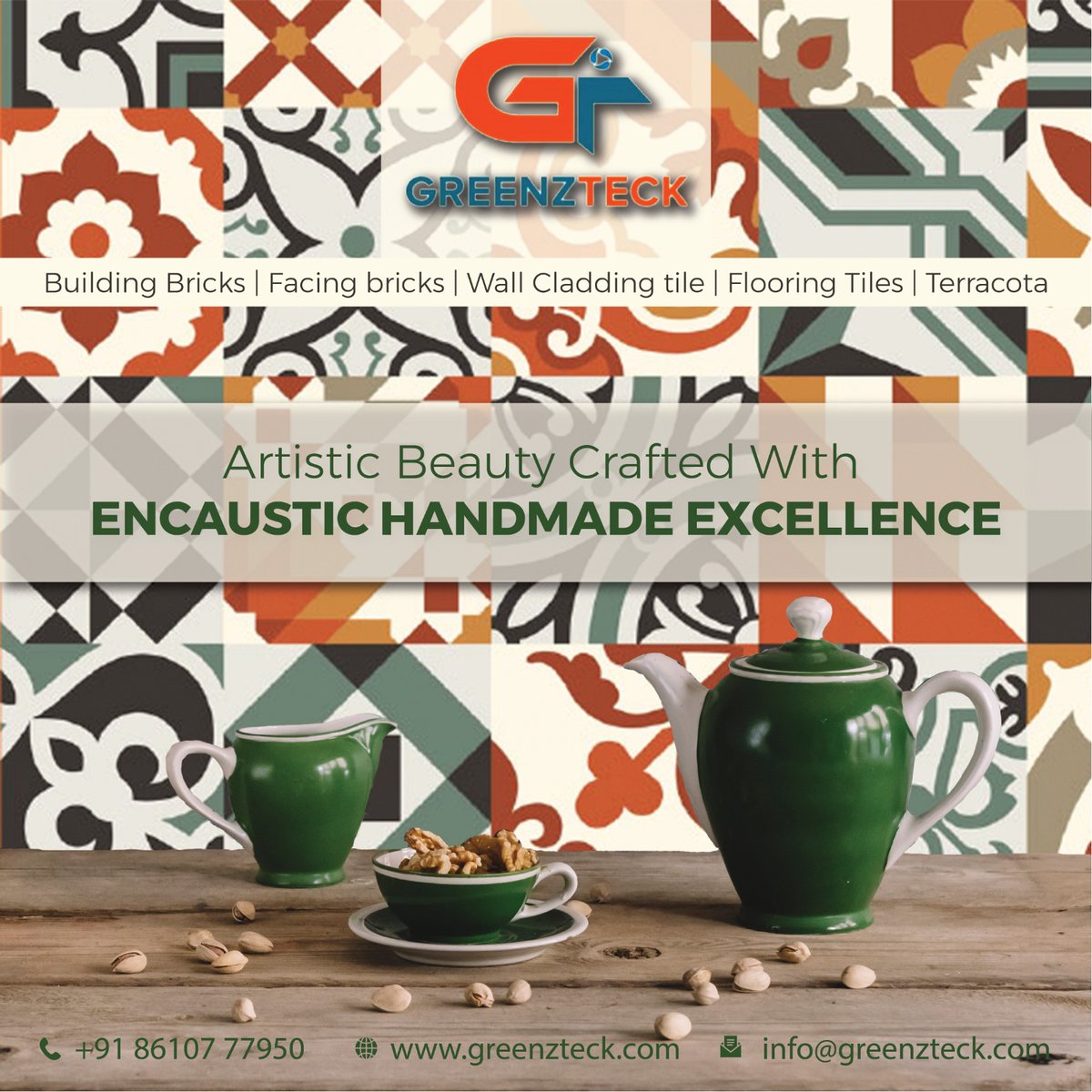 ✨ Discover the enchanting world of encaustic handmade tiles at Greenz Tech, Coimbatore! Each tile is a masterpiece, #EncausticTiles #HandmadeTiles #GreenzTech #Coimbatore #ArtisticBeauty #Craftsmanship #ArtisanTiles #HomeDecor #InteriorDesign #Flooring #UniqueTiles #Exquisite