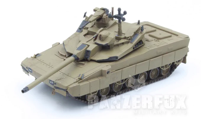 EMBT、パンターKF51、エイブラムスX、レオパルト2A7A1(トロフィー装備のやつ)の1/87&1/72レジンキットが出てる! KF51の迷彩やエイブラムスXのスカート用マスキングシートを別売りしてたりして気が利いてる。 