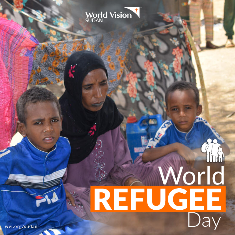 Today on #WorldRefugeeDay, we highlight the struggles faced by refugees due to escalating conflicts. In Sudan alone, nearly 1.9 million people have been displaced, seeking safety inside and outside the country. 
#WorldRefugeeDay #Refugees #WRD #ThisIsNotChildHood #RefugeeCrisis