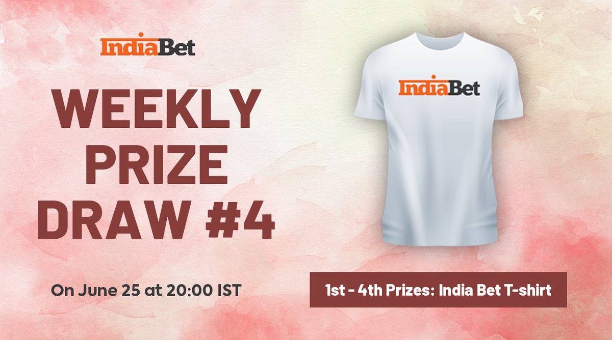 indiabet's tweet image. Participate in our Weekly Prize Draw for a chance to win an India Bet T-Shirt: indiabet.com/prize/draw10074

#IndiaBet #WeeklyPrizeDraw #FreePrize #Cricket #Gaming #UEFA #ATP  #Contest #tshirts  #HorseRacing