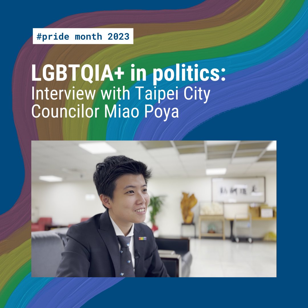 FNFGIHub's tweet photo. For the #PrideMonth2023 , we look at the topic of #LGBTQIAplus representation in Taiwan’s political landscape together with 4 interviewees working in politics or NGOs . 
Explore our first interviewee with Taipei City councilor @miaopoya here https://t.co/0mloH1enWJ https://t.co/RKzXulivUc