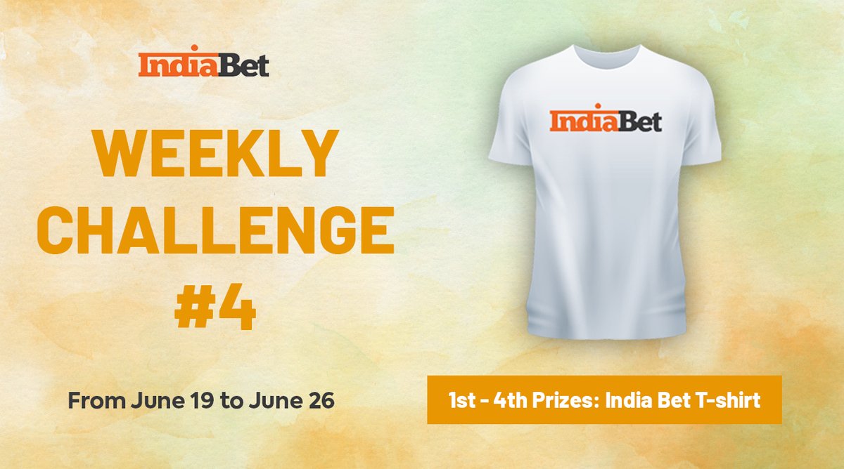indiabet's tweet image. Participate in our Weekly Sports Challenge for a chance to win an India Bet T-Shirt: indiabet.com/challenge/c2679

#IndiaBet #WeeklyChallenge #FreePrize #Cricket #Gaming #UEFA #ATP  #Contest #tshirts   #HorseRacing