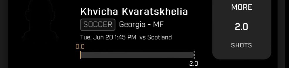 Khvicha Kvaratskhelia 2.0S o

Vip got pair⬇️ free trial 

dubclub.win/r/DailyPropBet…

 #GamblingTwitter #prizepicks #Prizepickssoccer #CSGO #Free #Gamblingcommunity #MLS #Championsleague #PlayerPropBets #BOT #soccertwitter #soccerpicks #soccer #PA #soccerbetting #prizepicklocks