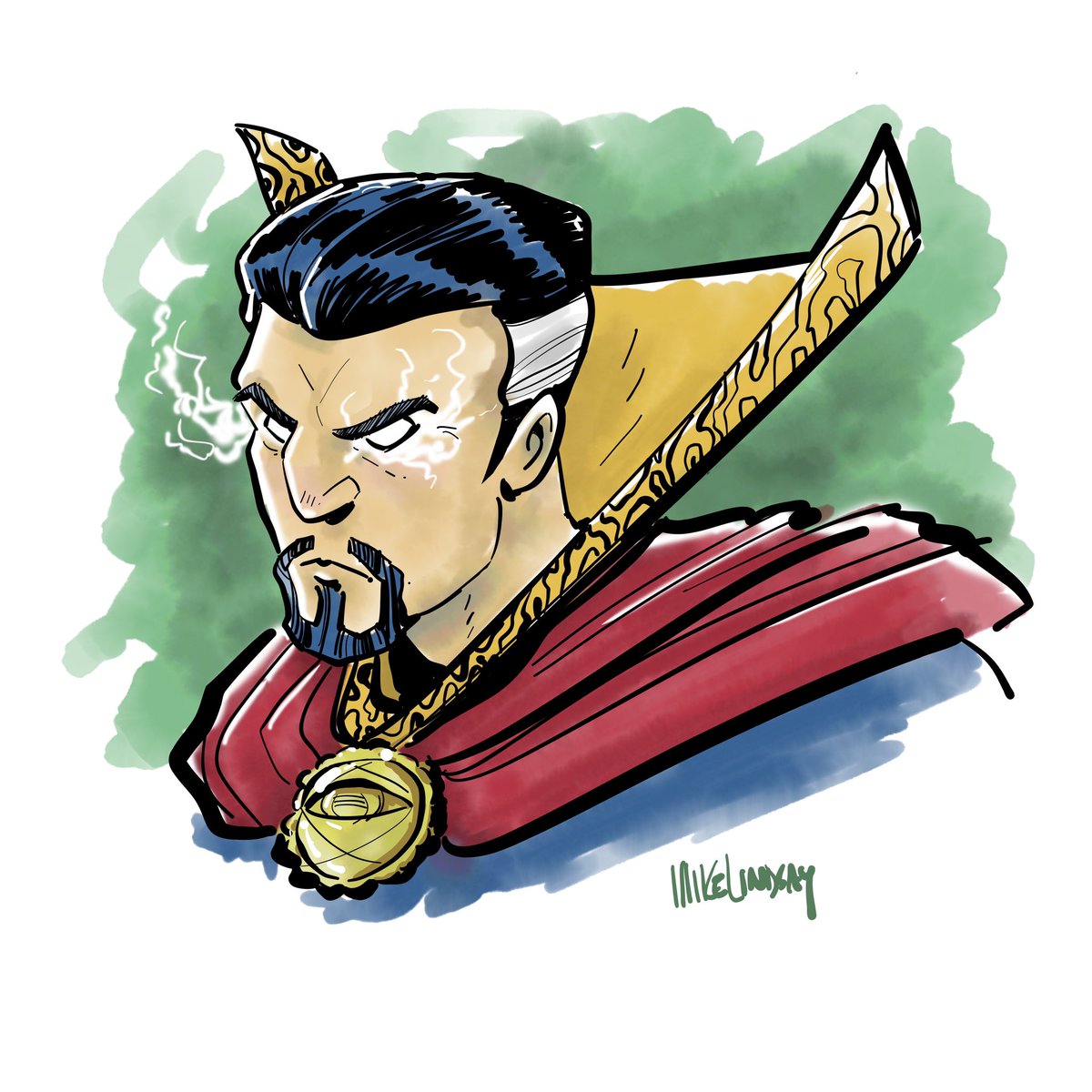 The top three Dr. Strange exclamations are…

“By the Hoary Hosts of Hoggoth!'
'By the Ruby Rings of Raggadorr!'
'By the Crimson Bands of Cyttorak!'

Use one. It’s fun!

#doodles #drstrange #adobefresco #adobedrawing