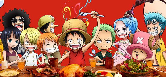 Strawhats feasting (minus Jinbe) #ONEPIECE