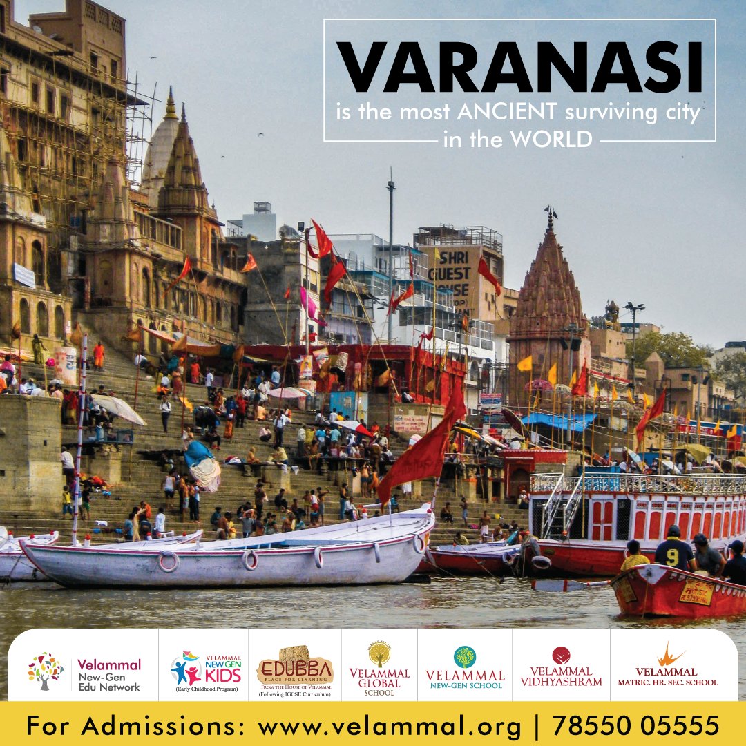 VARANASI is the most ancient surviving city in the World!

#houseofVelammal #foreverVelammalians #Velammalglobal #Velammalnewgen #Velammalvidhyashram #edubba #Velammalnewgenkids #VEC #velammalengineeringcollege #school #education #india #likes #quotes #students #collegebound