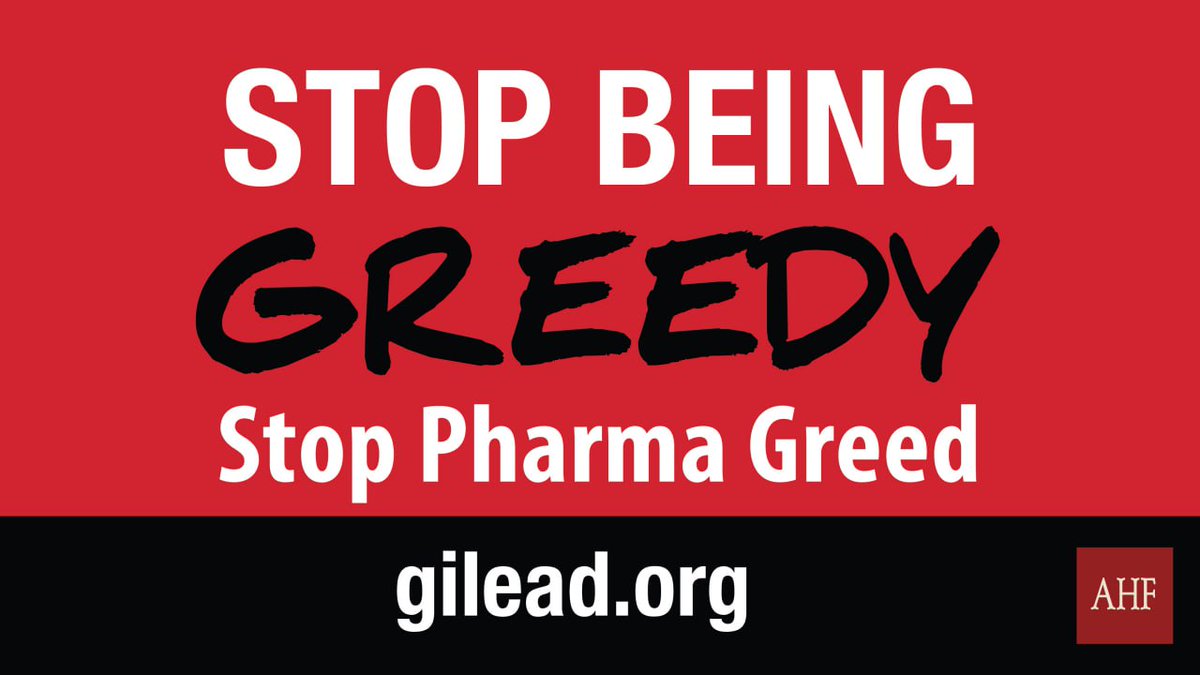 @GileadSciences MUST share the know-how for lifesaving medicines. Hoarding patents for profit is GREEDY and keeps medicines from people in lower-income countries. It's time #GreedyGilead put #PeopleBeforeProfit. #PharmaGreed