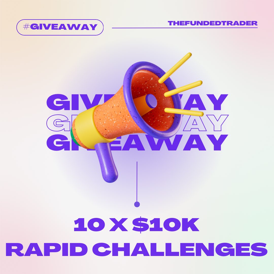 I’ve partnered with The Funded Trader for an official giveaway.

10 x $10,000 Rapid Challenges

Rules:

1. Follow
@savedbyfx
@thefundedtrader
@thegamsam

2. Like & Retweet

3. Comment #fundedtradertakeover

⏳Ends on June 26th. May fortune favour your endeavors!
#giveaway