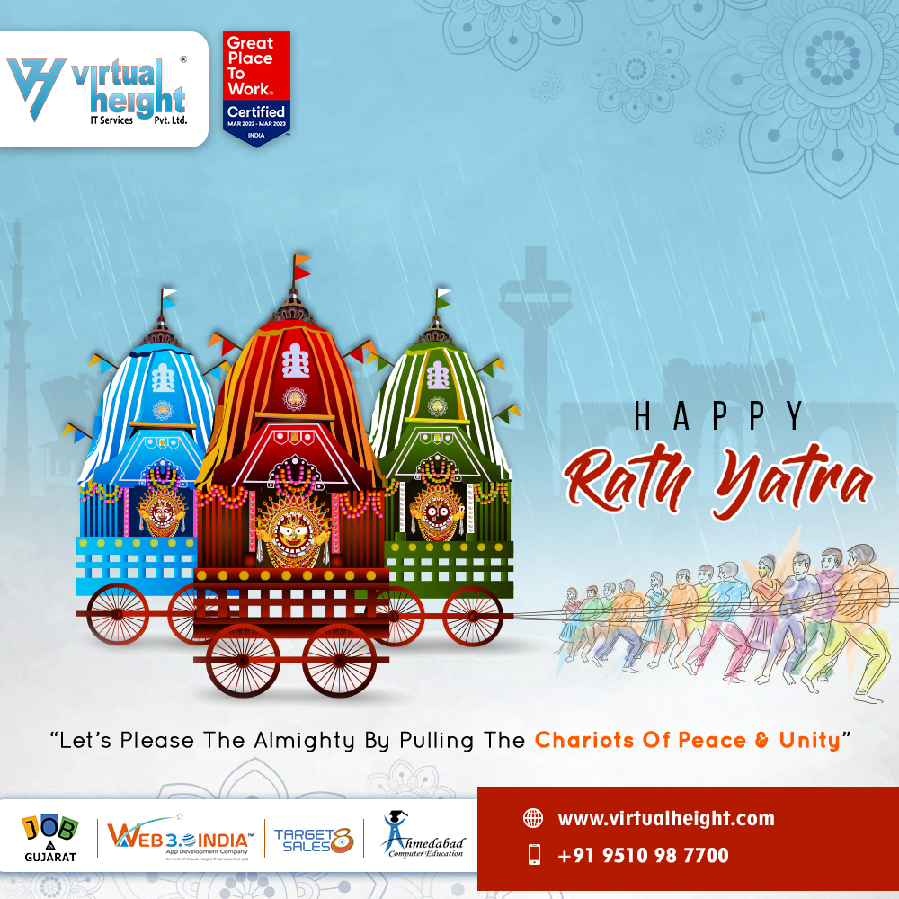 Let’s Please The Almighty By Pulling The Chariots Of Peace & Unity #JagannathRathYatra
.
.
.
#LordJagannath #SpiritualFestival #Rathayatra2023 #RathYatraCelebrations #FestivalVibes #VirtualHeight